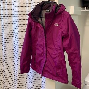Medium Purple North Face Rain Jacket